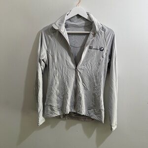 Peter‎ Millar 1/4 Zip Pullover Women Small Gray Olympia Fields BMW Championship